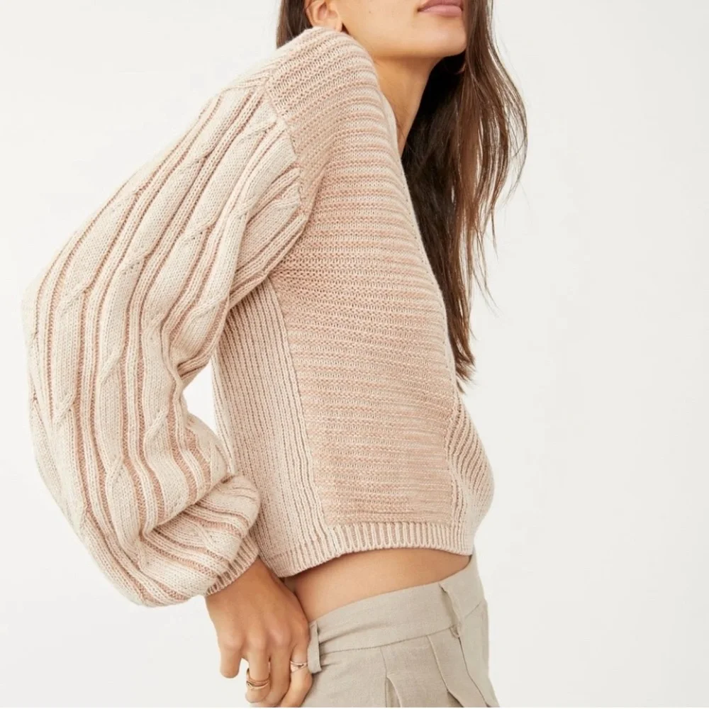 Free People When It Rains Sweater NWT - Picture 2 of 16